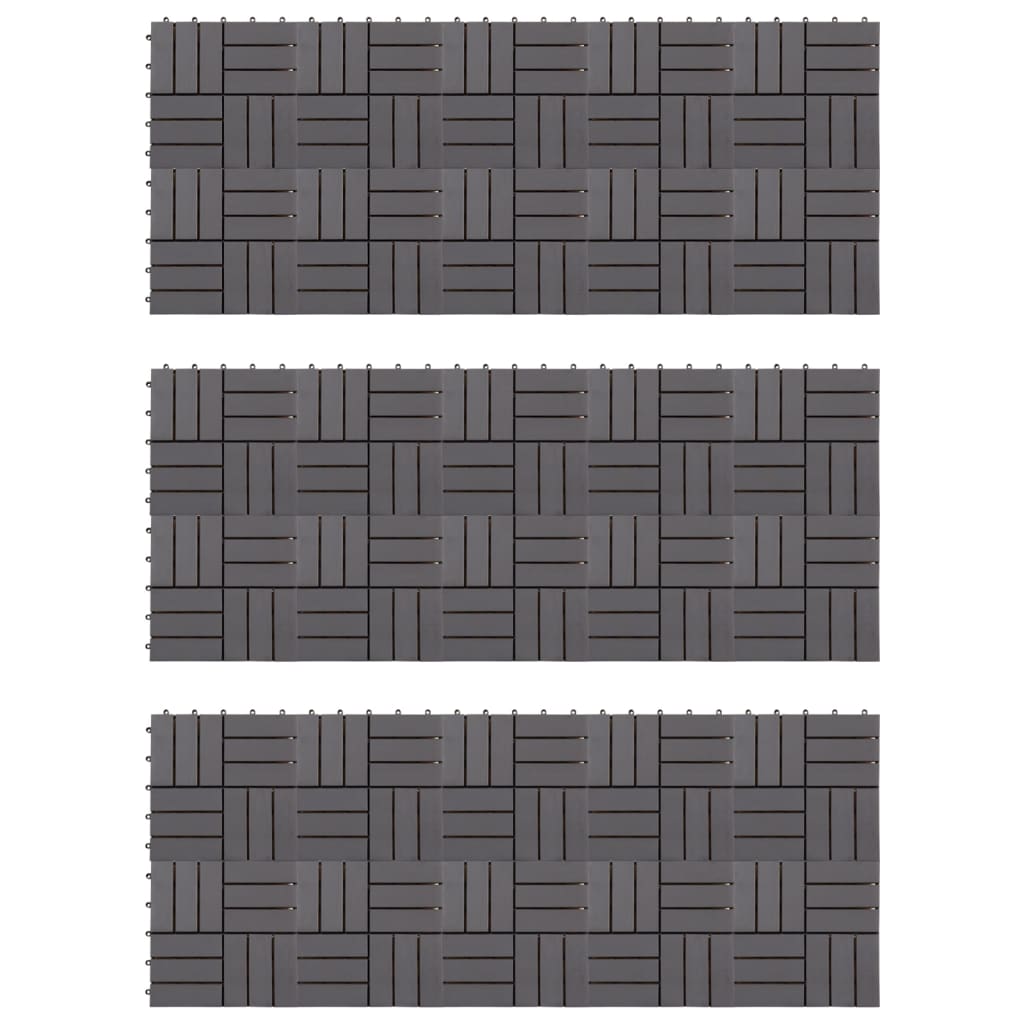 VIDAXL -Terrassenfliesen 30 x 30 x 30 cm Feststoff Acaciahout Graywash