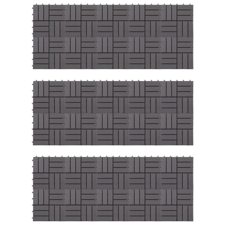 VIDAXL -Terrassenfliesen 30 x 30 x 30 cm Feststoff Acaciahout Graywash