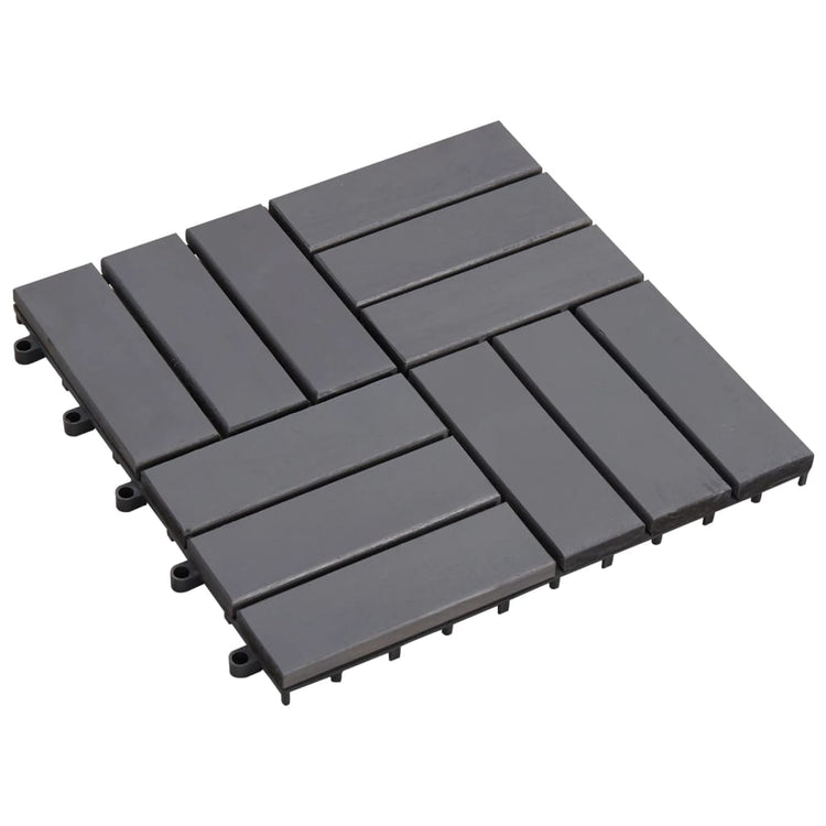 VIDAXL -Terrassenfliesen 30 x 30 x 30 cm Feststoff Acaciahout Graywash