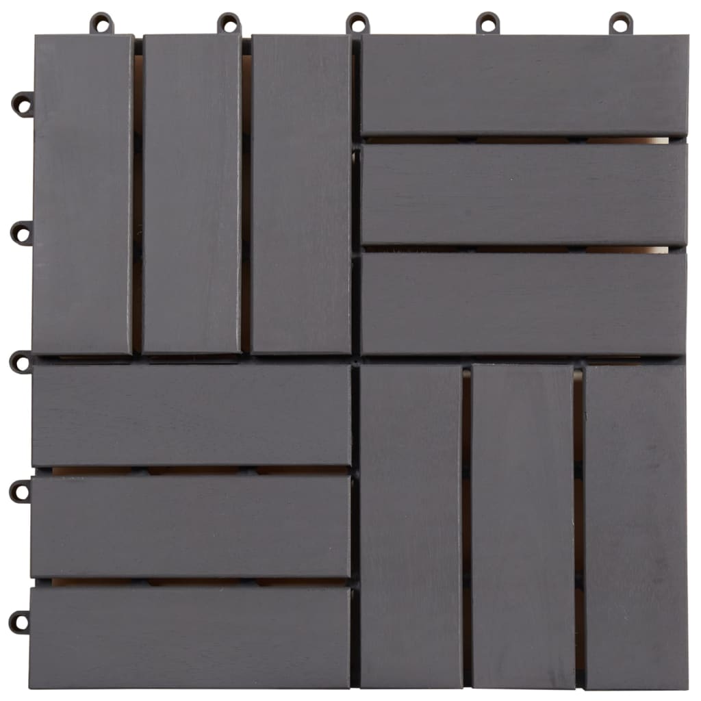 VIDAXL -Terrassenfliesen 30 x 30 x 30 cm Feststoff Acaciahout Graywash