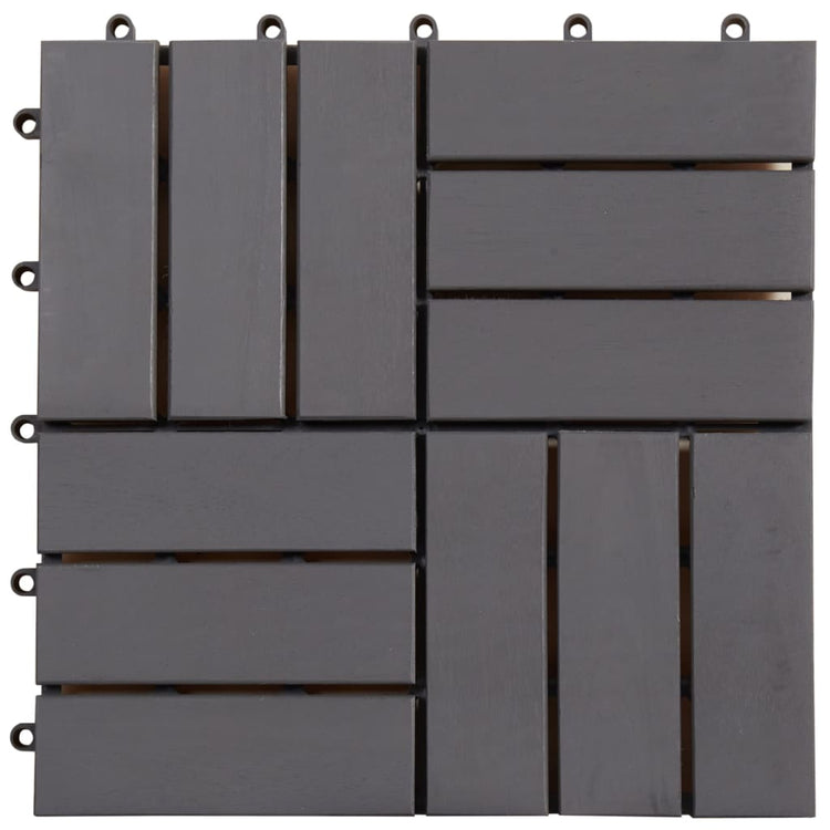 VIDAXL -Terrassenfliesen 30 x 30 x 30 cm Feststoff Acaciahout Graywash