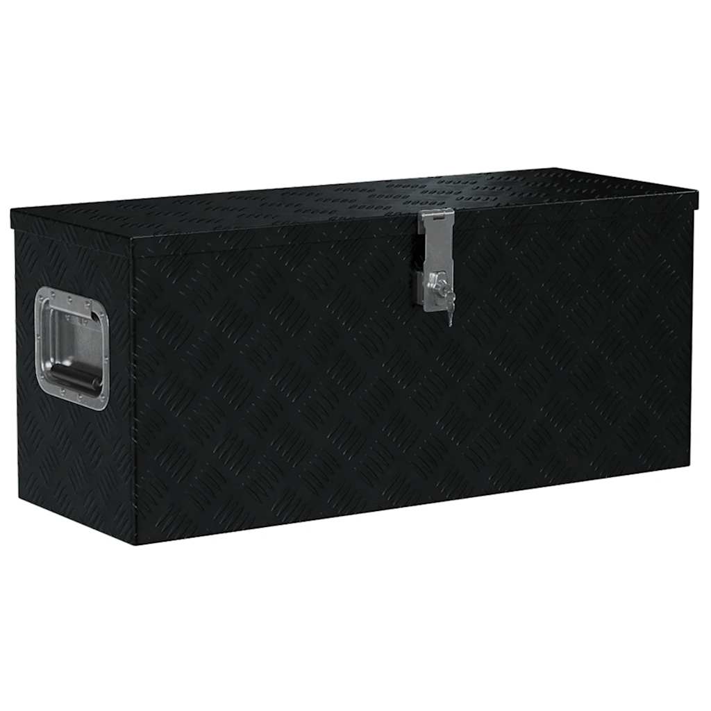 Vidaxl Aluminium Box 80x30x35 cm Schwarz