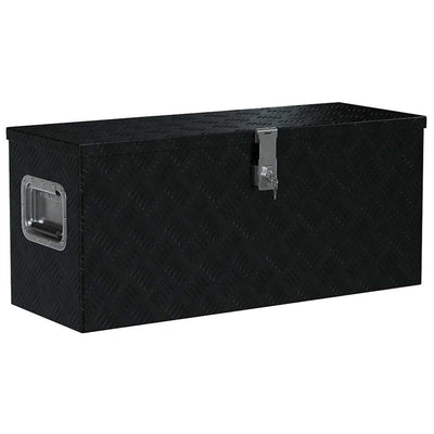 Vidaxl Aluminium Box 80x30x35 cm Schwarz
