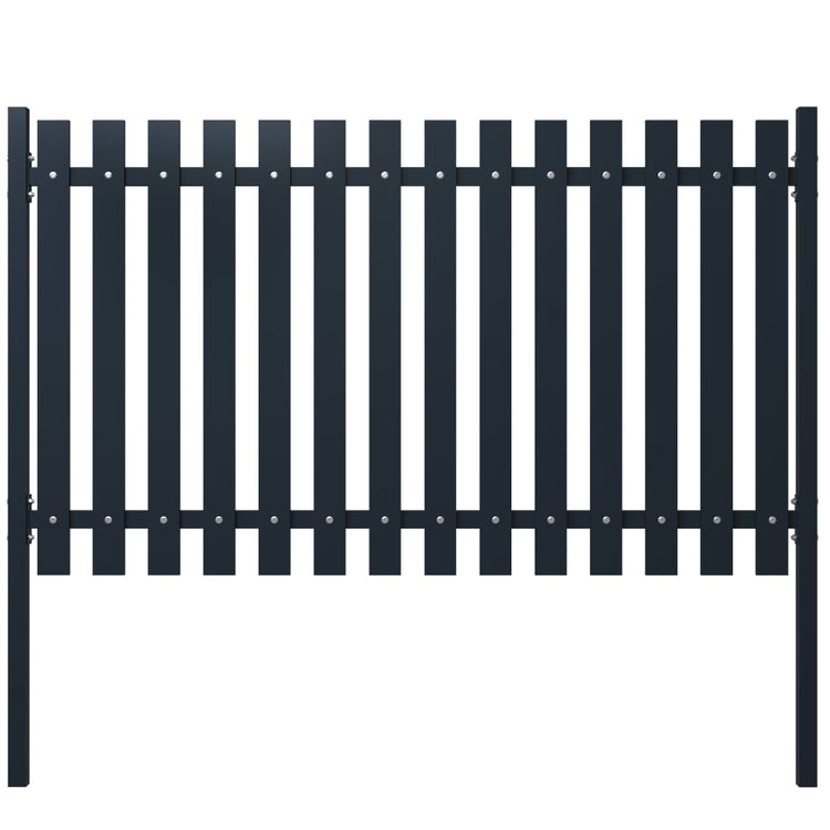 VIDAXL -Zauntafel 174,5 x 75 cm Pulver -Stahl -Anthrazit