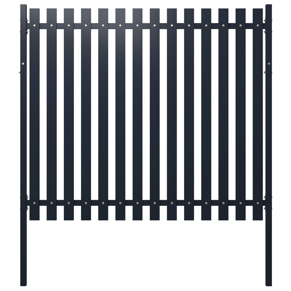 VIDAXL -Zauntafel 174.5x170 cm Pulver -Stahl -Anthrazit