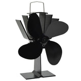 Vidaxl Herd -Fan mit 4 Flossen schwarz - afbeelding 2