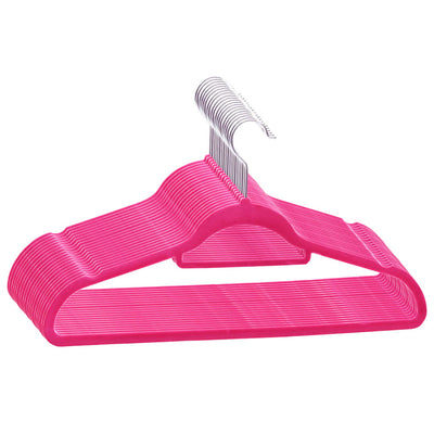 VIDAXL 20-teiliger Bekleidungsbügel-Set Anti-Slip-Samtrosa