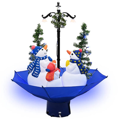 Vidaxl Weihnachtsbaum schneit mit Regenschirme 75 cm PVC Blau