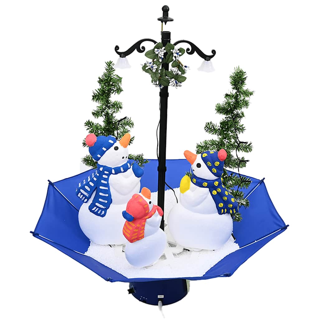 Vidaxl Weihnachtsbaum schneit mit Regenschirme 75 cm PVC Blau