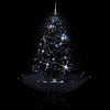 Vidaxl Weihnachtsbaum schneit mit Regenschirme 140 cm PVC Schwarz