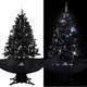 Vidaxl Weihnachtsbaum schneit mit Regenschirme 140 cm PVC Schwarz