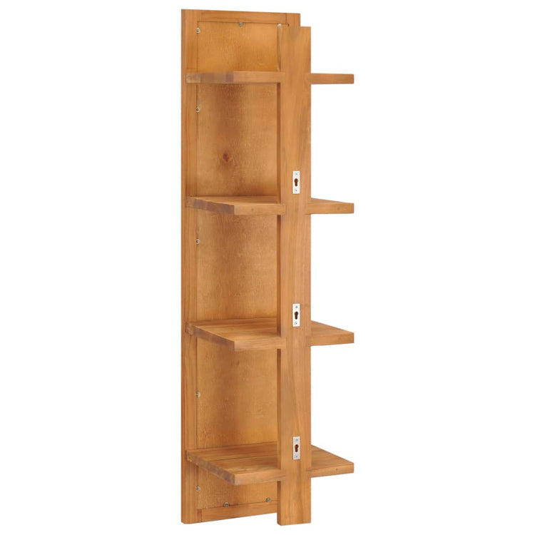 Vidaxl -Wandspiegel mit Regalen 30x30x120 cm Festes Teakholzholz