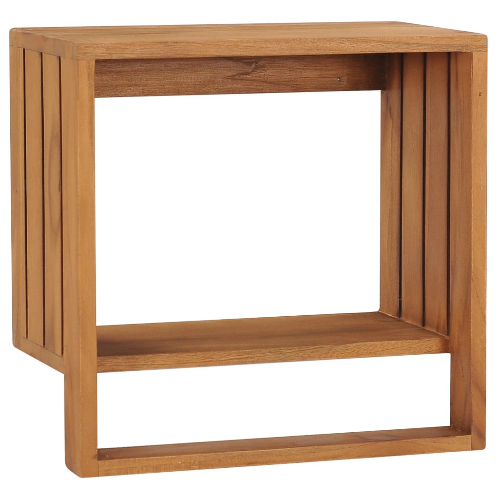 VIDAXL -Handtuchregal Wandmontage 35x20x35 cm Festes Teakholzholz