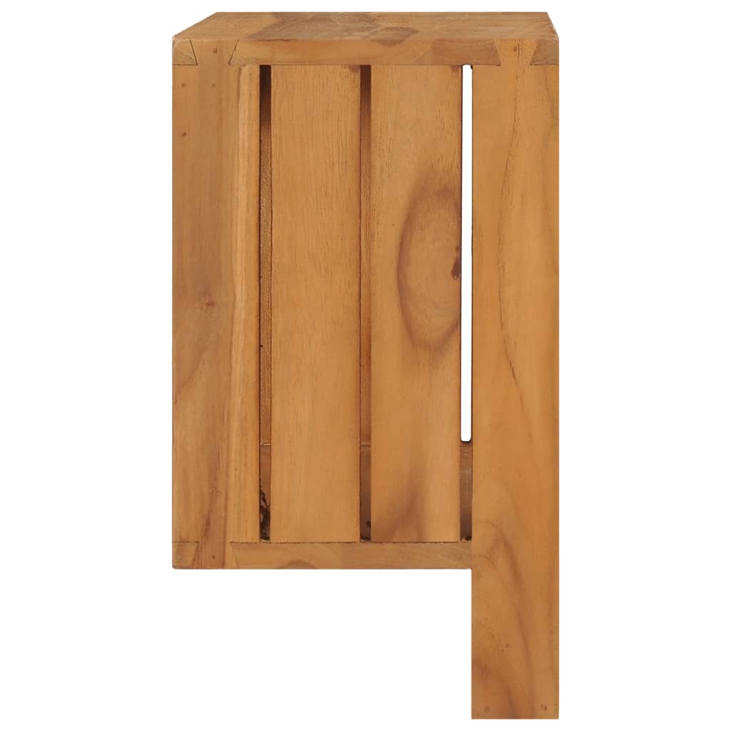 VIDAXL -Handtuchregal Wandmontage 35x20x35 cm Festes Teakholzholz