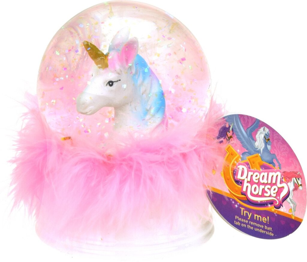 Traumpferd Schnee Bol Einhorn mit Licht