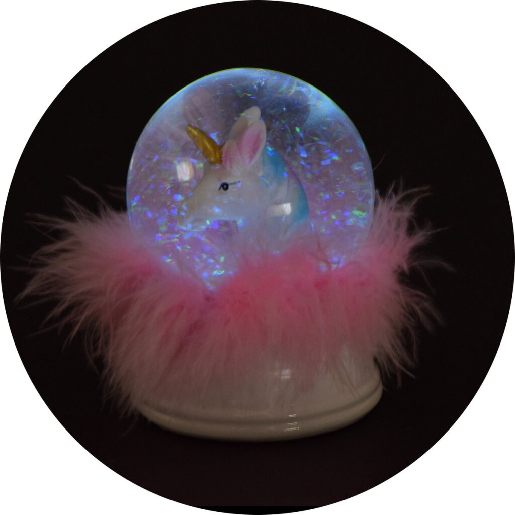 Traumpferd Schnee Bol Einhorn mit Licht