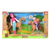 Pferde Pferde Reitspiel Set 2 Puppen + Pferde