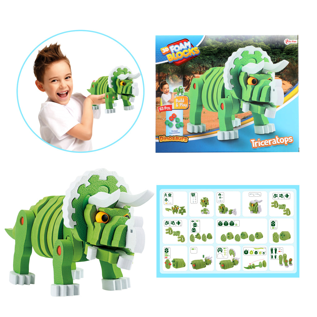 Toi-Toys Toi-Toys Craft Puzzle Tricera Junior 25,8 cm Grün 59-köpfig