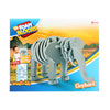 Toi-Toys Toi-Toys 3d Puzzle Elefant Junior 31,5 cm Schaumgrau 75-teilig