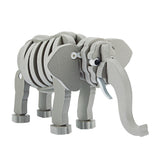 Toi-Toys Toi-Toys 3d Puzzle Elefant Junior 31,5 cm Schaumgrau 75-teilig - afbeelding 3