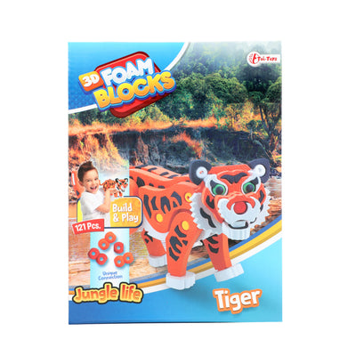 Toi-Toys Toi-Toys 3D-Puzzle Tiger Junior 31,5 cm Schaum Orange 121-Stück