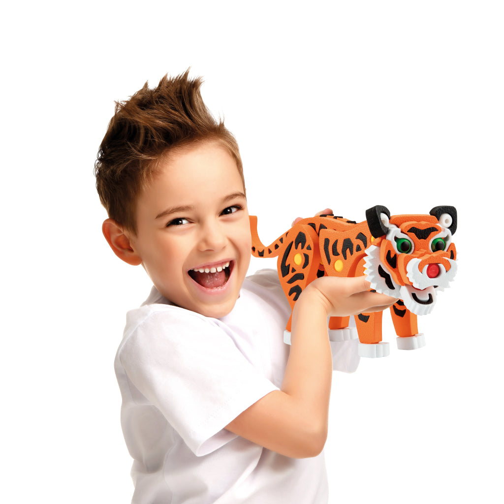 Toi-Toys Toi-Toys 3D-Puzzle Tiger Junior 31,5 cm Schaum Orange 121-Stück