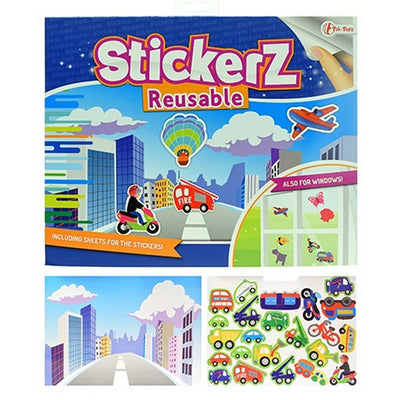 Stickerz Stickerz Aufkleber Buch Verschiedene Fahrzeuge mit wiederverwendbaren (Fenster-) Aufklebern