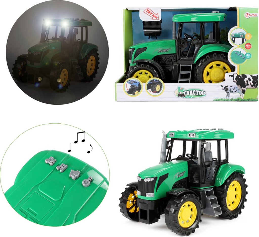 Traktor -Traktor -Traktor groß 27 cm mit Licht und Schall