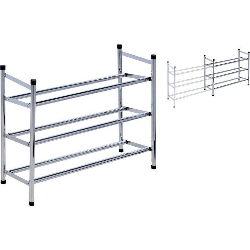Basic Excuernable Schuhständer 3-layer Edelstahl 61.5-115x50 cm