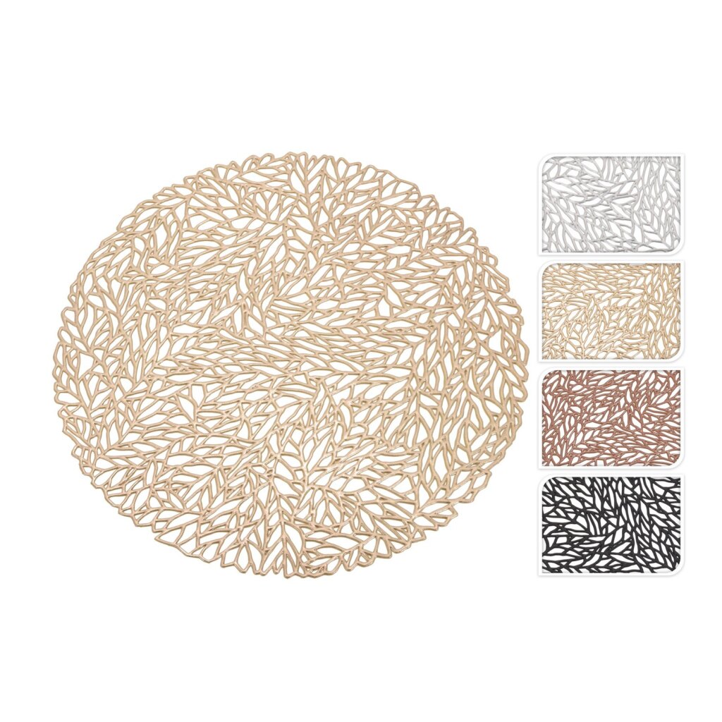 Verschiedenes Placemat 35 cm rund 4 verschiedene Farben