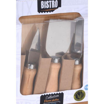 Ausgezeichnetes Haushaltswaren Bistro Bambuskäse-Planken Set 4-teilig