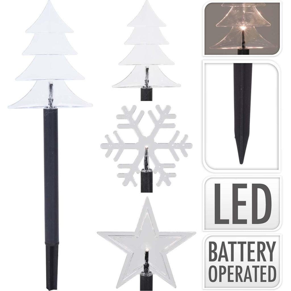 S.I.A. S.I.A. LED -Weihnachtsbeleuchtung am Boden Pin IP44 + Timer 5 Teile