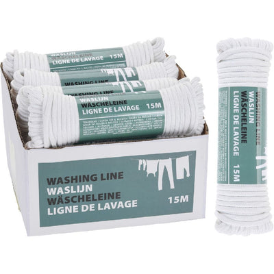 Grundlegende Waschlinie Polyester 15m Weiß
