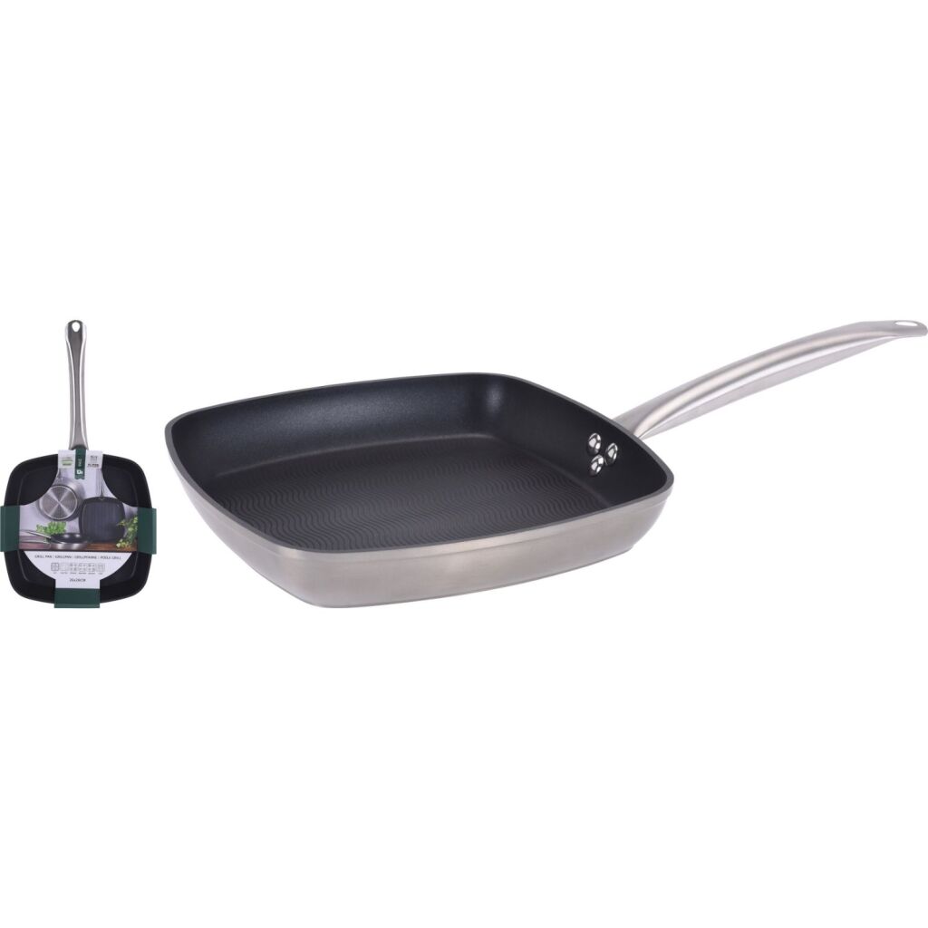Ausgezeichnete Hauswaren -Hauswarengrill -Pfanne 26 cm Silber