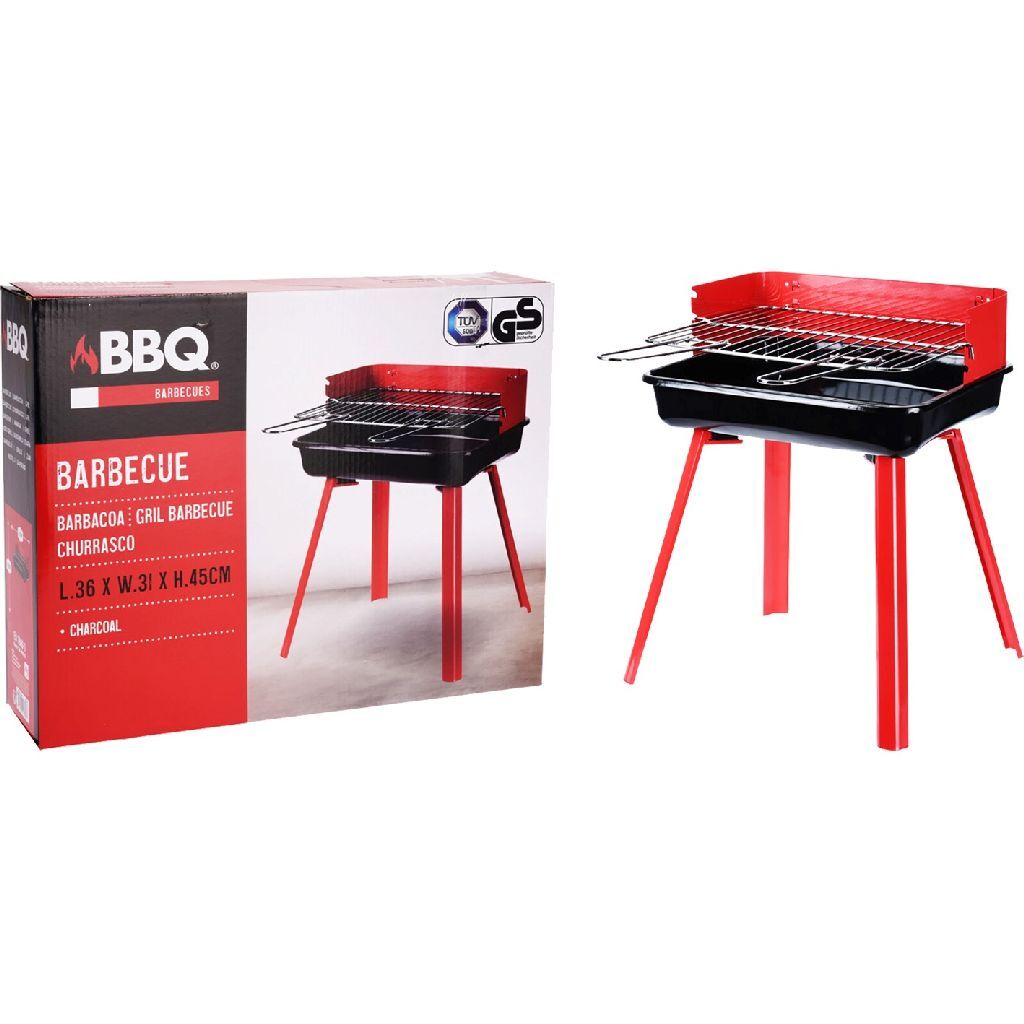 BBQ Click Inn Grill 36x31x45 cm rot schwarz
