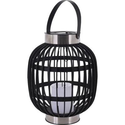 Prograrden Progarden Lantern mit Kerzen Solar LED 35 cm Schwarz
