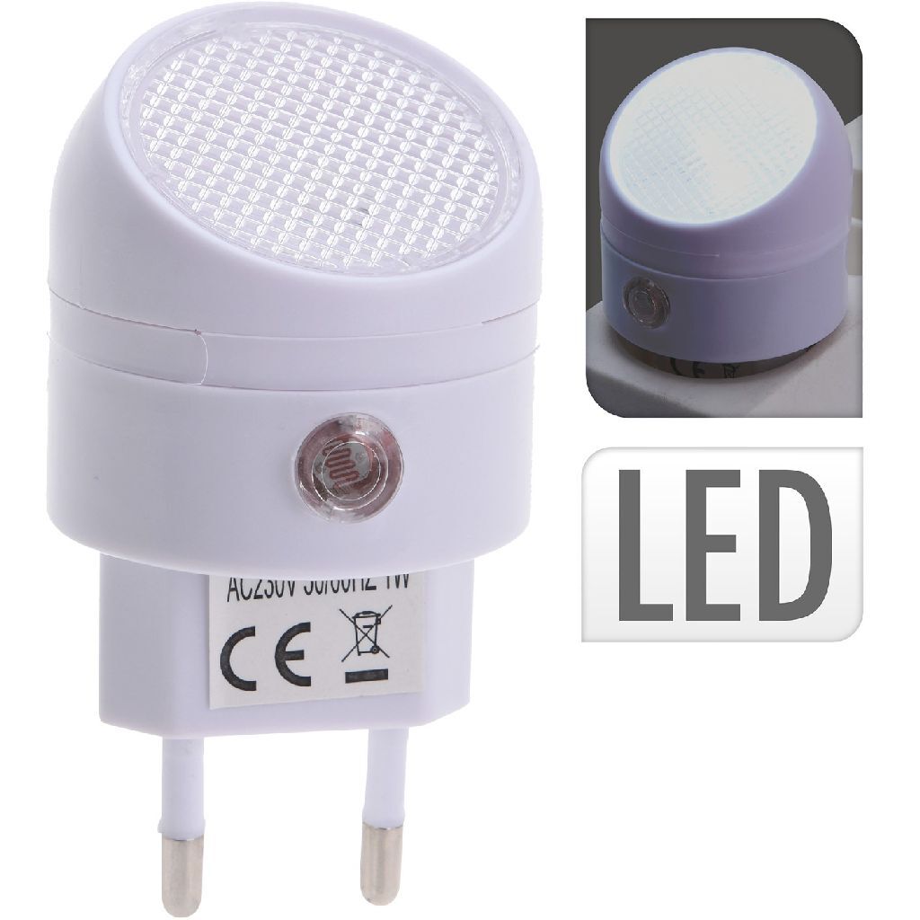 Einfache LED-Nachtlampe mit Sensor weiß
