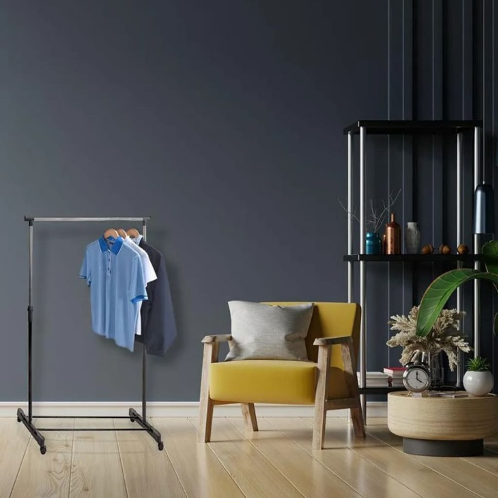 Lagerlösungen Aufbewahrungslösungen Kleidungsständer mit Rädern Single Rang 80x42X (90-165) cm