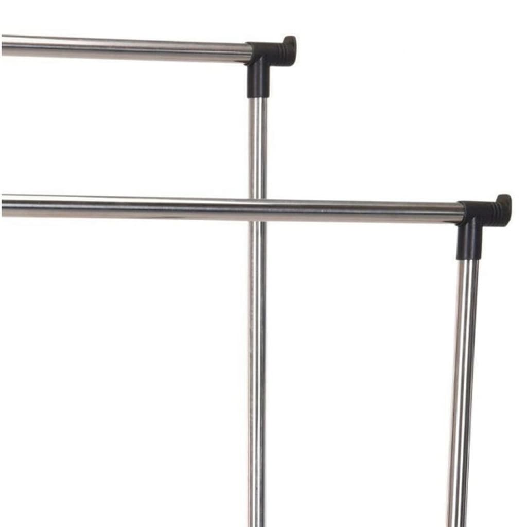 Lagerlösungen Aufbewahrungslösungen Kleidungsständer mit Rädern Doppel 80x42x (90-160) CM