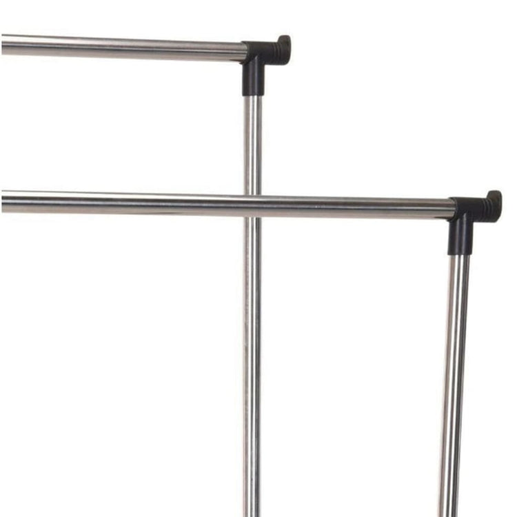 Lagerlösungen Aufbewahrungslösungen Kleidungsständer mit Rädern Doppel 80x42x (90-160) CM