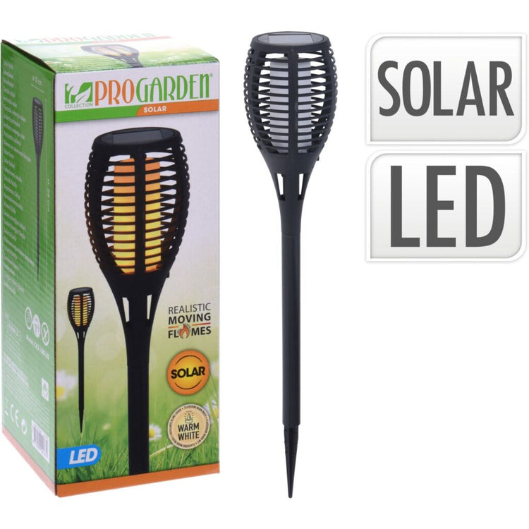 Pro -Gartengarten LED Fakkel 10x58 cm Schwarz