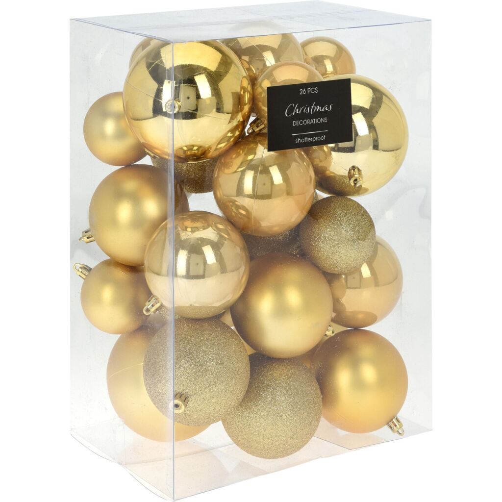 Andere Marken Weihnachtsbälle 26 Stück Gold