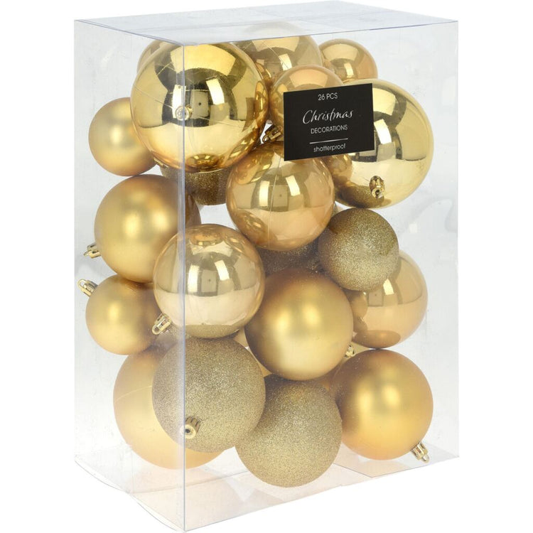 Andere Marken Weihnachtsbälle 26 Stück Gold