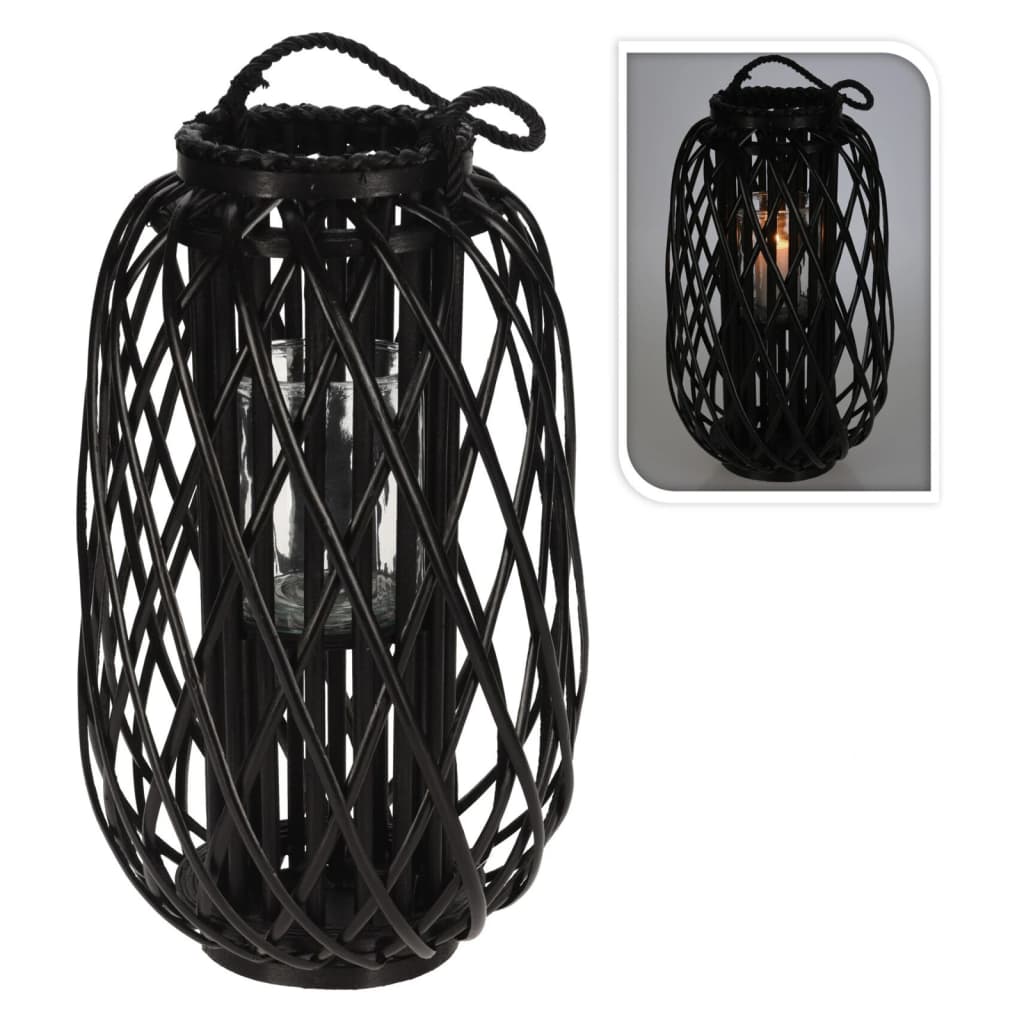 Hs Kollektion Hs Sammlung Lantern 50x28 cm Riet Black