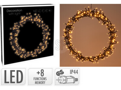Ring LED schwarz 300 LEDs ø38cm