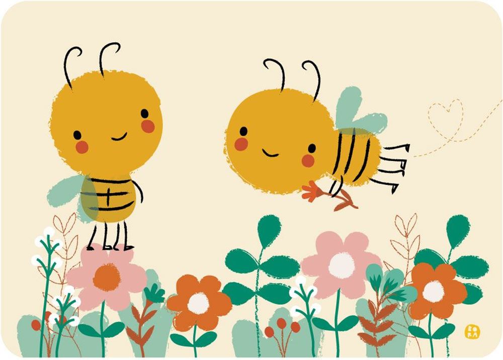 Bora rettet die Bienen-Postkarte