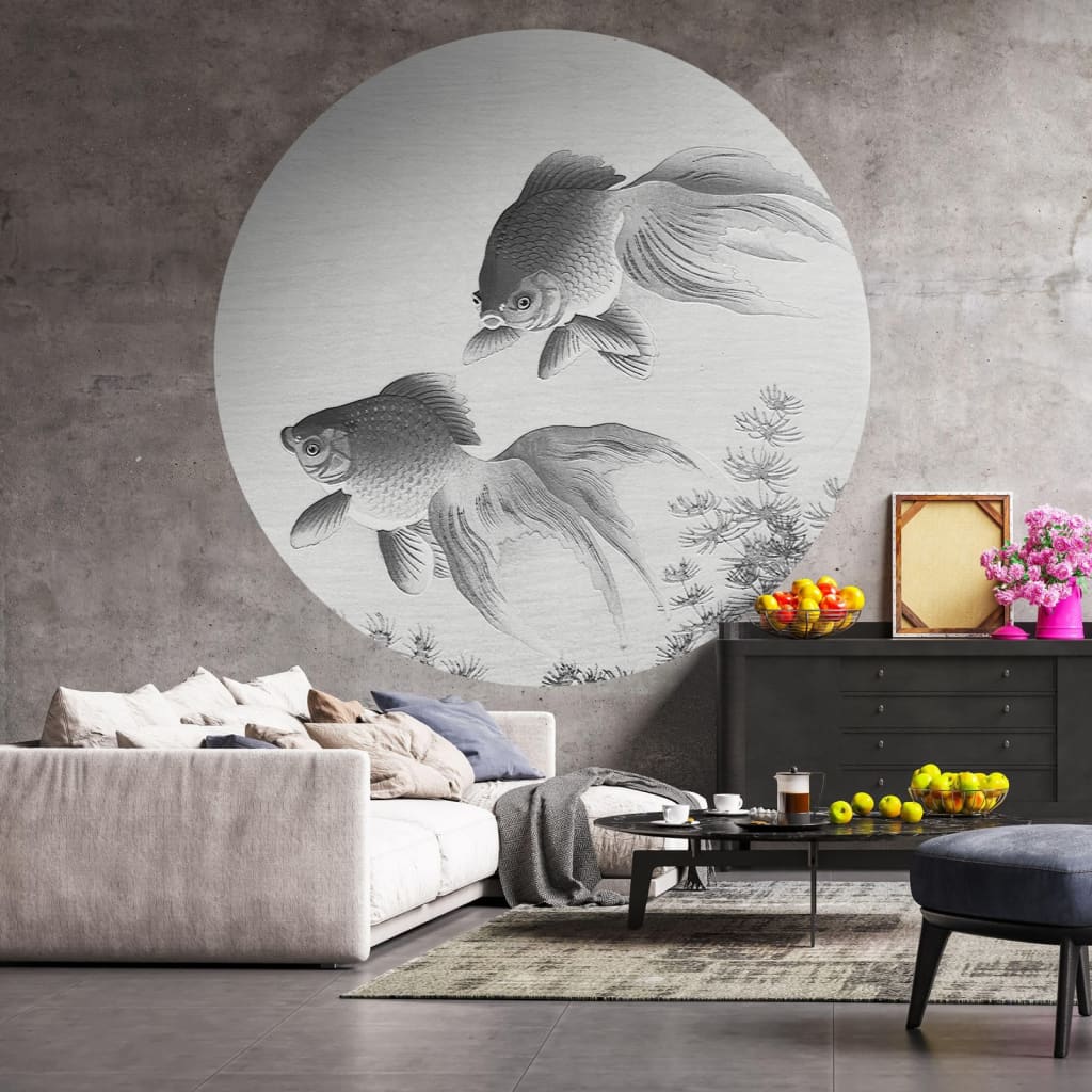Wallart Wallart Wallow Kreis zwei Goldfische 190 cm