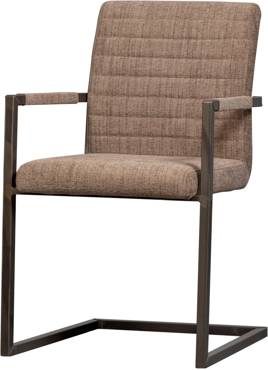 Woood Bas Esszimmerstuhl – gewebter Stoff – braune Melange – 87 x 54 x 62