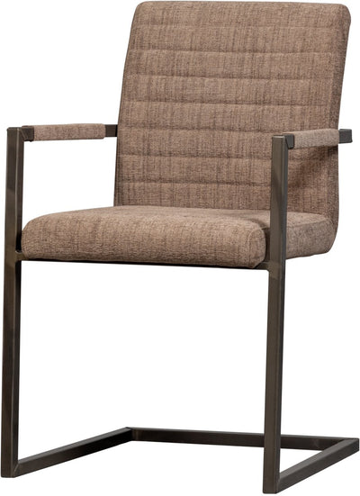 Woood Bas Esszimmerstuhl – gewebter Stoff – braune Melange – 87 x 54 x 62