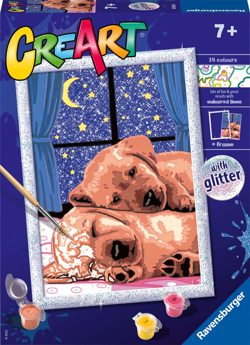 Ravensburger Kreart Gemälde auf Nummer Schlaf Lekker!